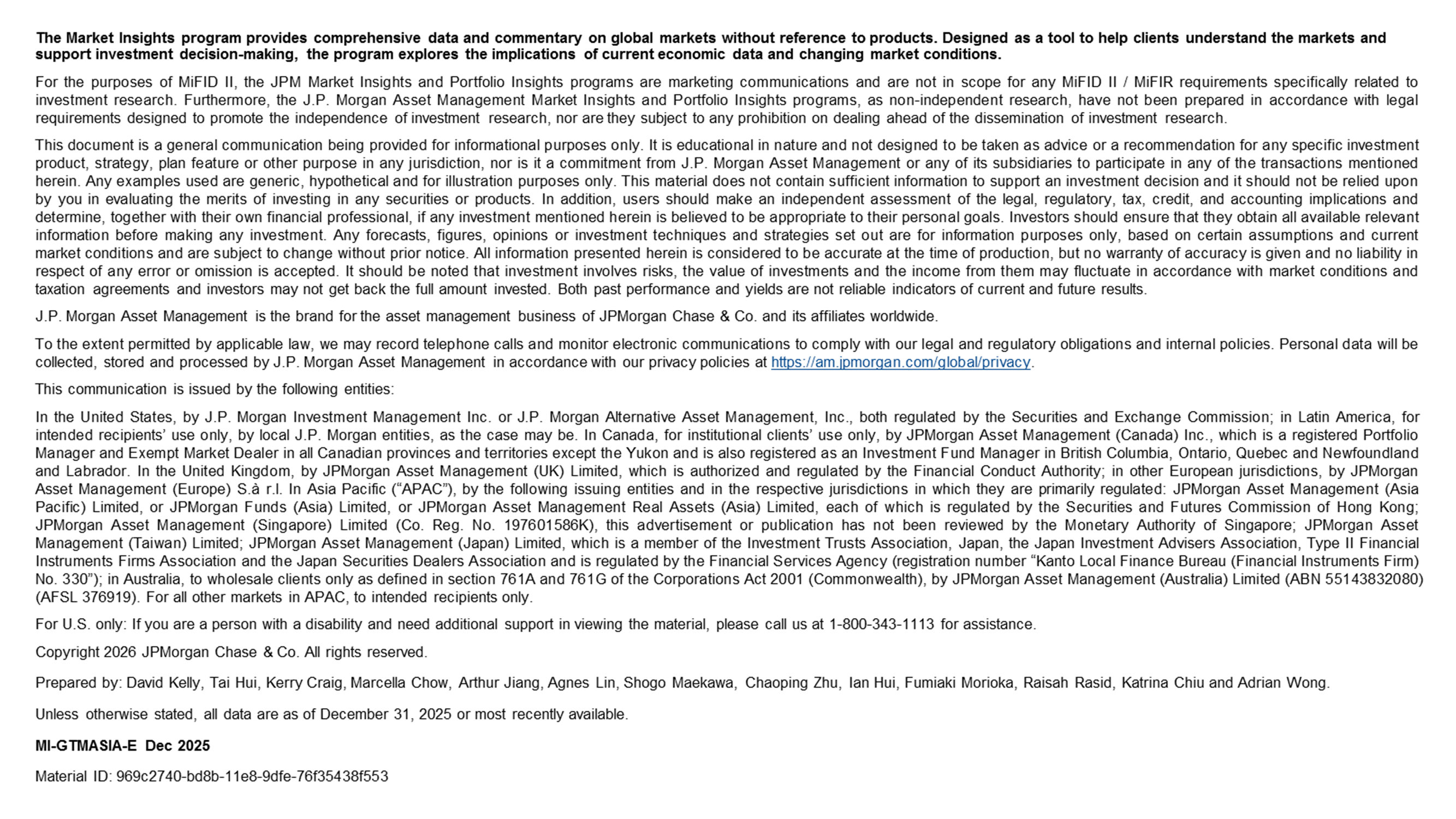 Guide to the Markets | J.P. Morgan Asset Management