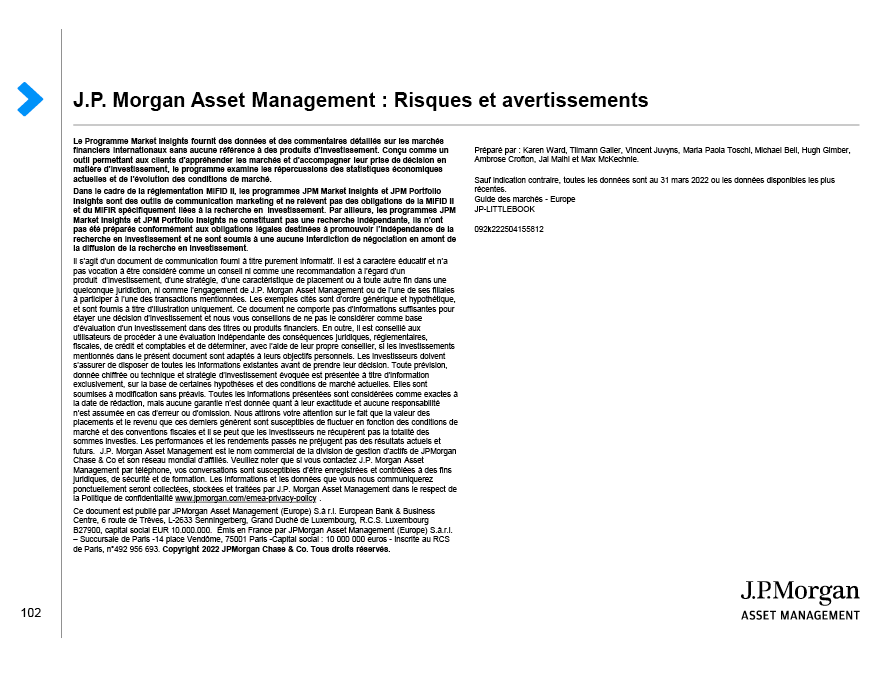 J.P. Morgan Asset Management : Définitions des indices